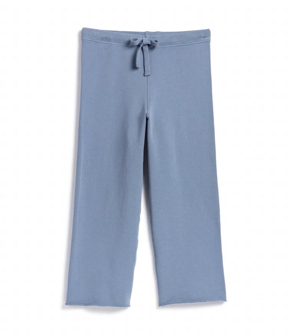 NEW FRANK & EILEEN women's catherine full-length favorite sweatpants in grey/blu